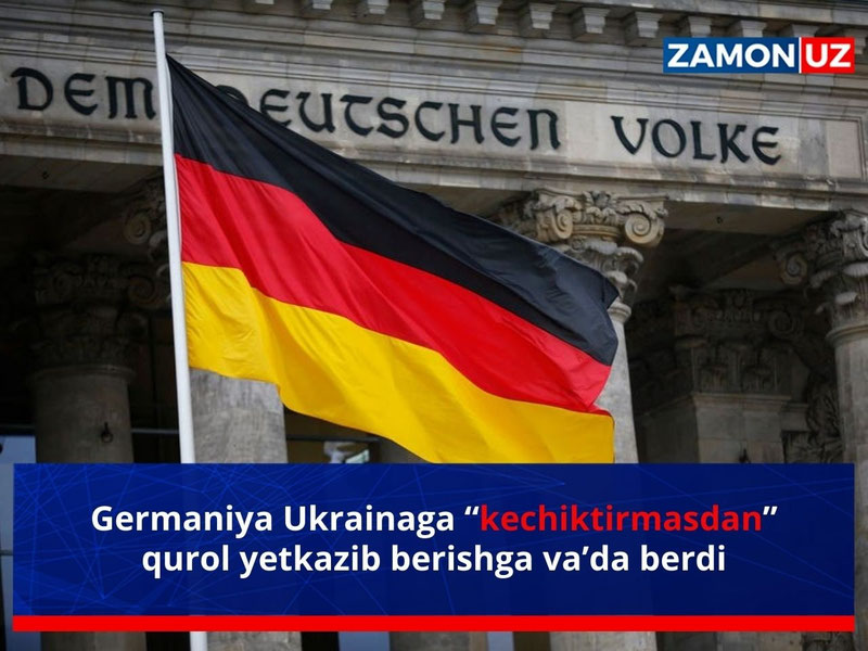 Germaniya Ukrainaga “kechiktirmasdan” qurol yetkazib berishga va’da berdi