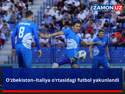 O‘zbekiston–Italiya o‘rtasidagi futbol yakunlandi