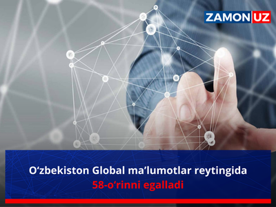 O‘zbekiston Global ma’lumotlar reytingida 58-o‘rinni egalladi