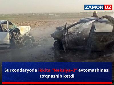 Surxondaryoda ikkita “Neksiya–3” avtomashinasi to‘qnashib ketdi