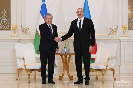 Shavkat Mirziyoyev Ilhom Aliyev bilan ushrashdi