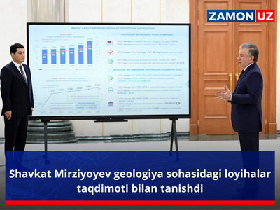 Shavkat Mirziyoyev geologiya sohasidagi loyihalar taqdimoti bilan tanishdi
