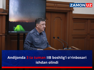 Andijonda 3 ta tuman IIB boshlig‘i o‘rinbosari ishdan olindi