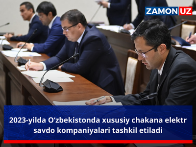 2023-yilda O‘zbekistonda xususiy chakana elektr savdo kompaniyalari tashkil etiladi