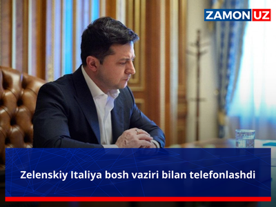 Zelenskiy Italiya bosh vaziri bilan telefonlashdi