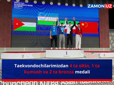 Taekvondochilarimizdan 4 ta oltin, 1 ta kumush va 2t a bronza medali