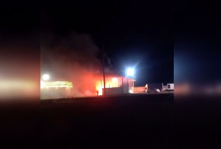 Uchquduqdagi gaz zapravkada Damas yonib ketdi