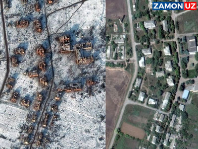 Соледар ва Бахмутнинг сунъий йўлдошдан олинган тасвирлари эълон қилинди
