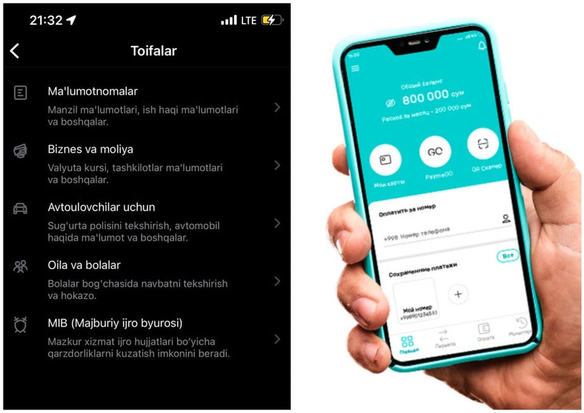 Payme ilovasida my.gov.uz xizmatlari joriy qilindi