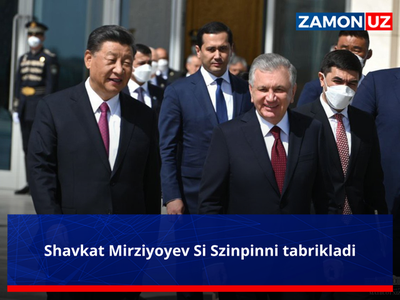 Shavkat Mirziyoyev Si Szinpinni tabrikladi