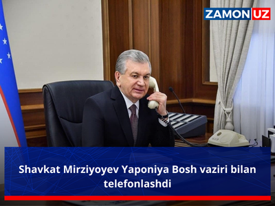 Shavkat Mirziyoyev Yaponiya Bosh vaziri bilan telefonlashdi