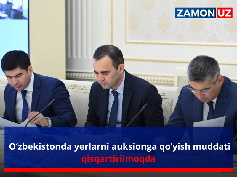 O‘zbekistonda yerlarni auksionga qo‘yish muddati qisqartirilmoqda