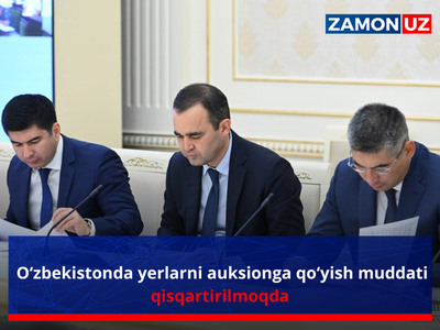 O‘zbekistonda yerlarni auksionga qo‘yish muddati qisqartirilmoqda