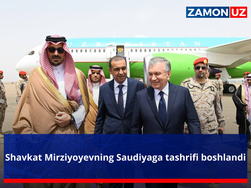 Shavkat Mirziyoyevning Saudiyaga tashrifi boshlandi