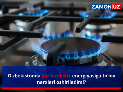 O‘zbekistonda gaz va elektr energiyasiga to‘lov narxlari oshiriladimi?