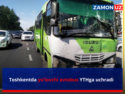 Тошкентда автобус автоҳалокатга учради