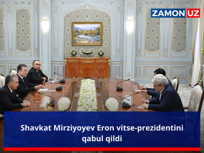 Shavkat Mirziyoyev Eron vitse-prezidentini qabul qildi