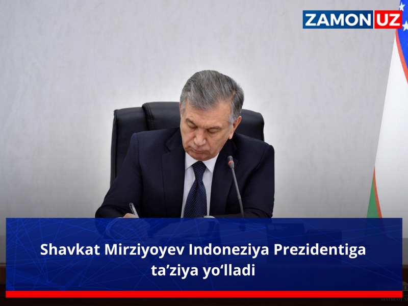 Shavkat Mirziyoyev Indoneziya Prezidentiga ta’ziya yo‘lladi