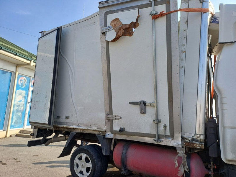 Наманганда Hyundai Bongo портлаб кетди