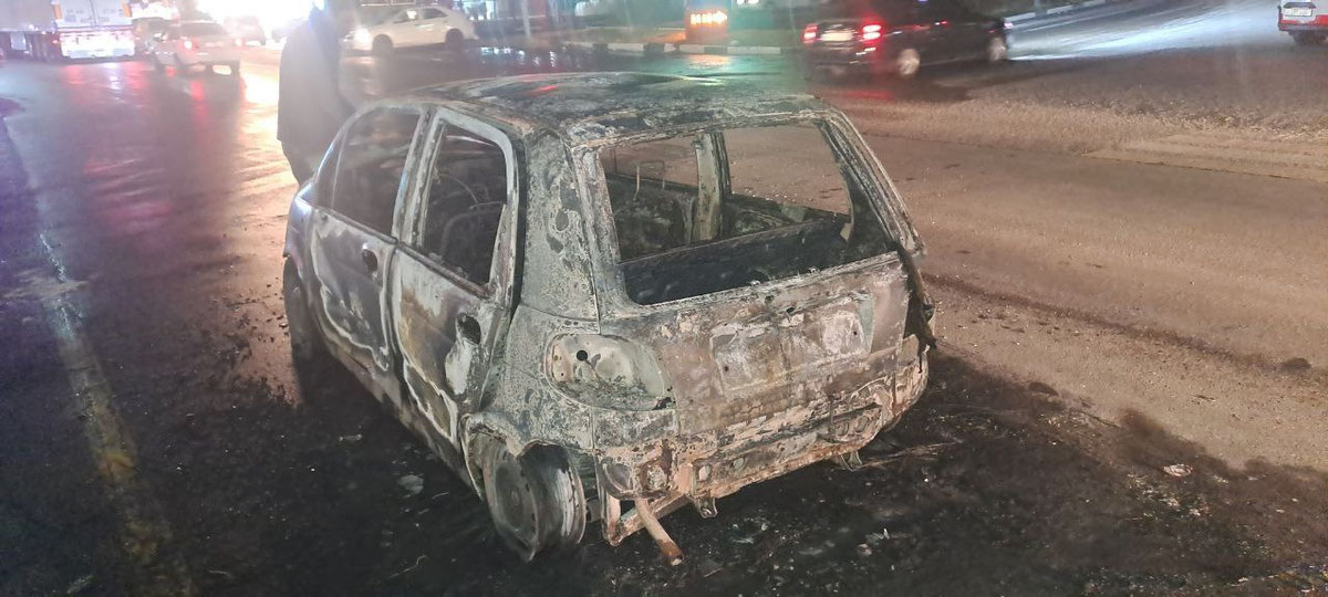 Toshkentda Matiz butunlay yonib ketdi