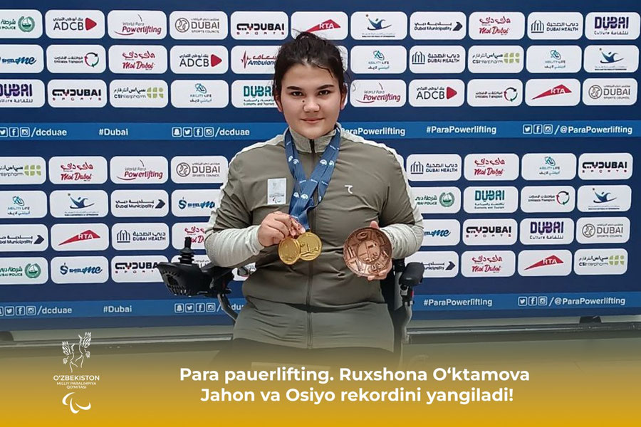 Ruxshona O‘ktamova Jahon va Osiyo rekordini yangiladi