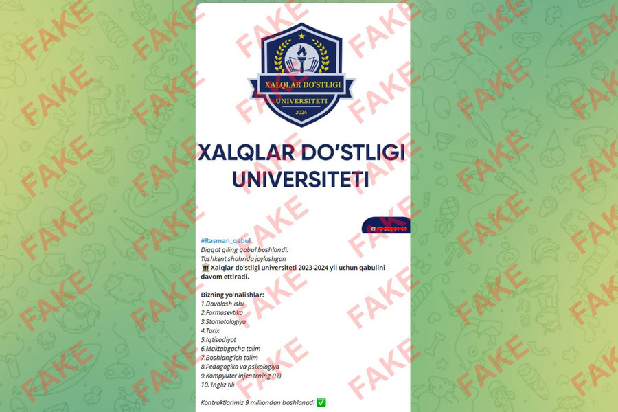 O‘zbekistonda Xalqlar do‘stligi universiteti ochilgani aytilmoqda