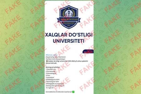 O‘zbekistonda Xalqlar do‘stligi universiteti ochilgani aytilmoqda