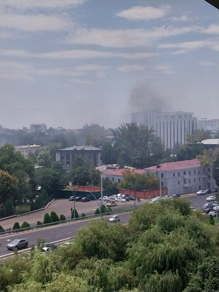 Toshkentdagi yangi qurilayotgan binoda yong‘in chiqdi