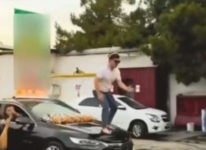 Тошкентда Malibu капотида рақсга тушган эркак жазоланди