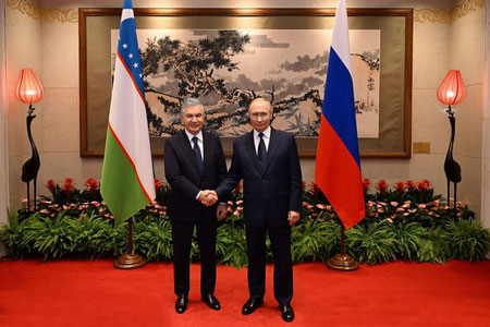 Пекинда Шавкат Мирзиёев ва Владимир Путин учрашди