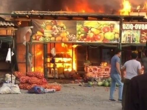 Surxondaryoda oziq-ovqat do‘koni yonib ketdi