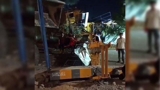 Toshkentda yollanma ishchini qurilish krani bosib qoldi